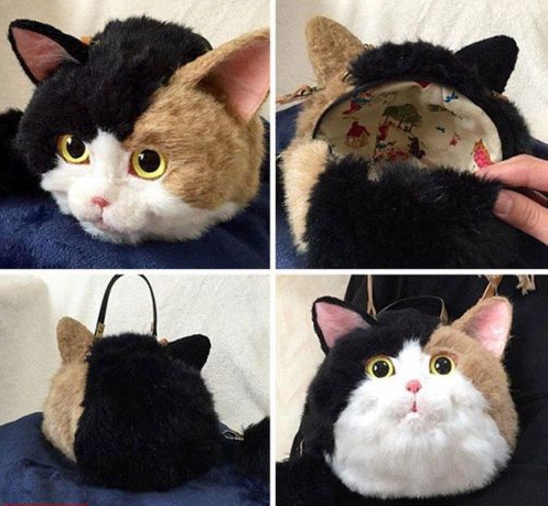 日本主妇设计“猫咪手袋” 外形逼真卖断货